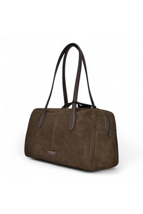 Borsa in nabuk colore testa di moro. GIANNI CHIARINI | 11802-ESPRESSO